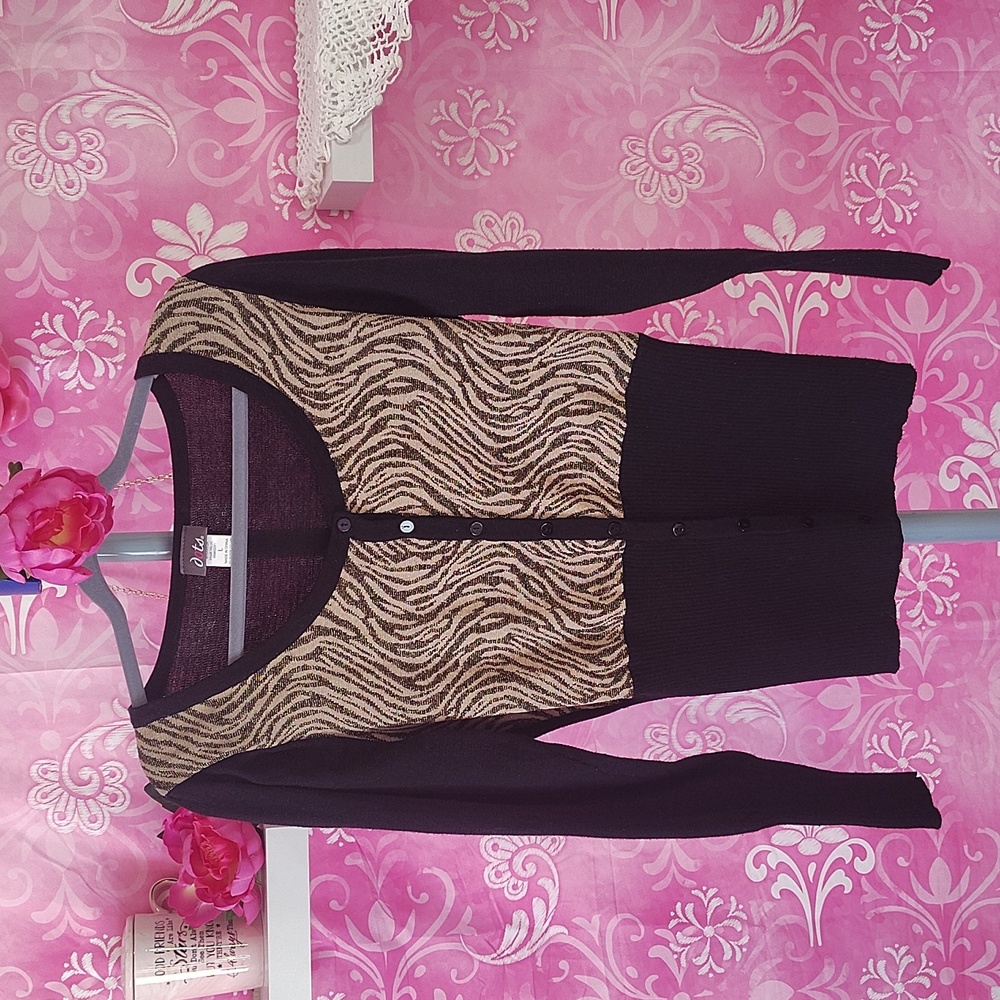 Dots Black Metallic Sweater